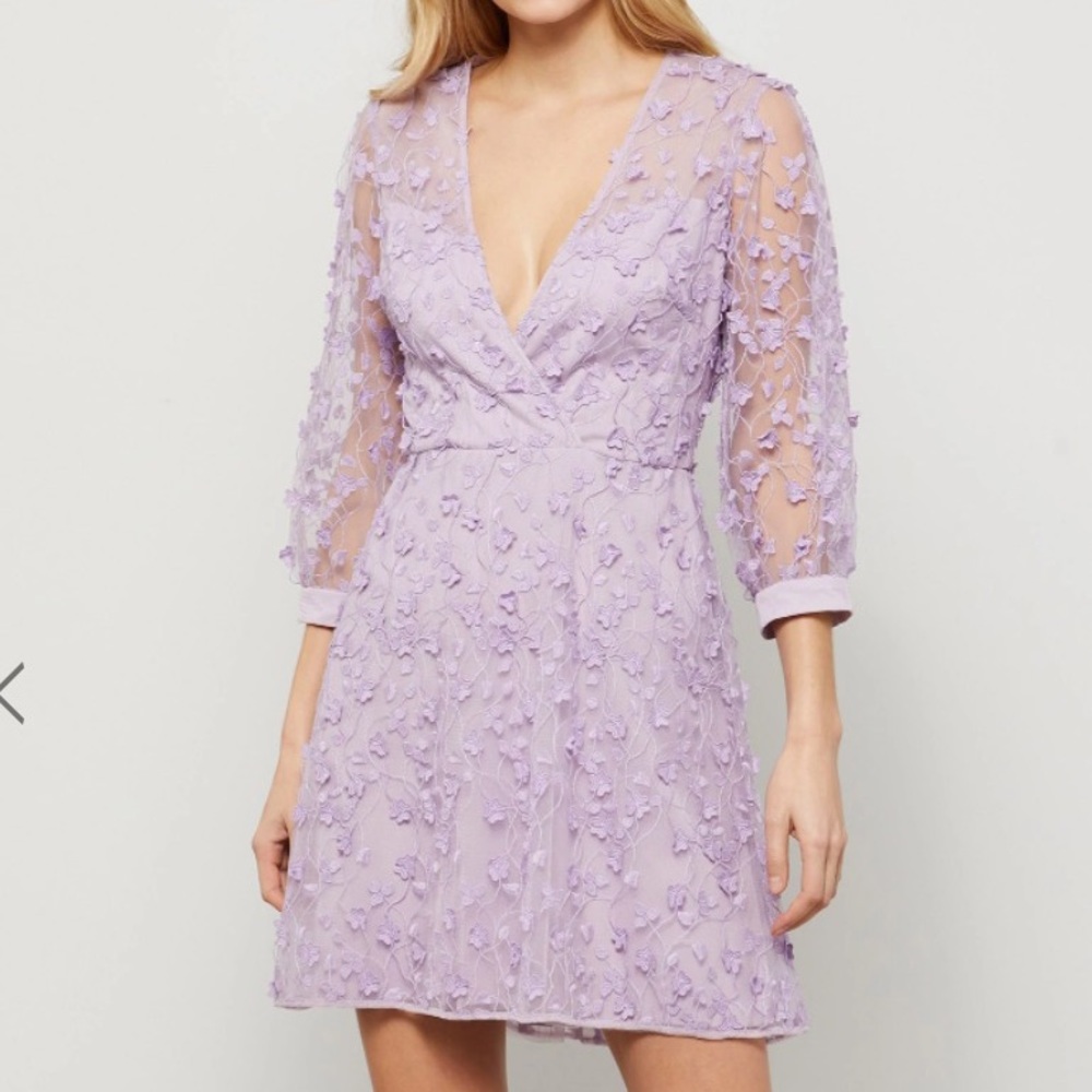 BCBG Zoe A-Line mini dress (lavender) size 4